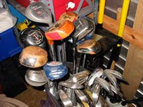 old golf clubs